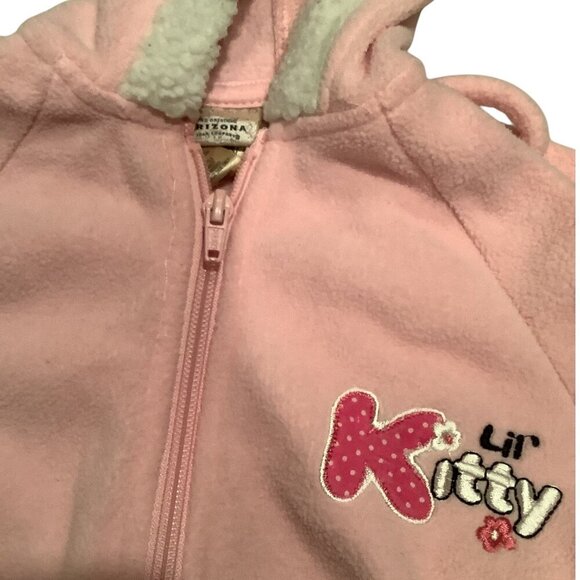 Arizona Jean Company Baby Girl Pink Lil Kitty Hooded Jumpsuit 3-6 Months - Picture 14 of 16